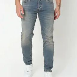 Norton Mid-Wash Carrot Fit Jeans-image-3