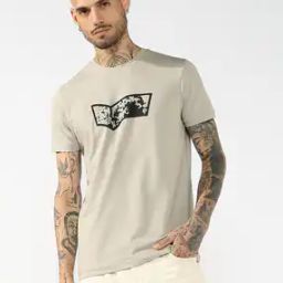 Men Graphic Print Regular Fit Crew-Neck T-Shirt-picture-0