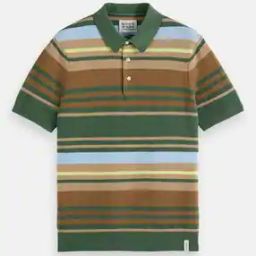 Structured Knitted Striped Polo T-Shirt-picture-3