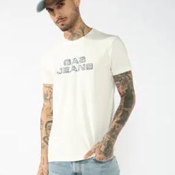Men Minimal Graphic Print Regula Fit Crew-Neck T-Shirt-image-38
