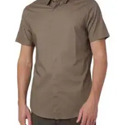armani exchange Men Diagonal Grid Micro Print Slim Fit Shirt-picture-33
