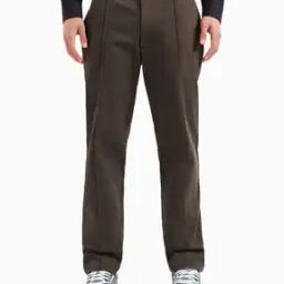 Men Regular Fit Flat-Front Trousers-image-14