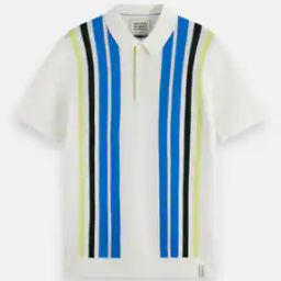 Structured Knitted Striped Polo T-Shirt-picture-4
