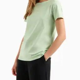 Women Brand Print Jewel Button Regular Fit Crew-Neck T-Shirt-image-51