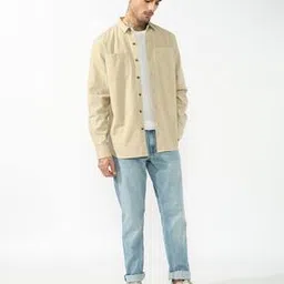 Men Lightly Washed Tapered Fit Jeans-image-50