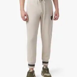 Cuffed Track Pants with Shield Logo-image-2