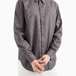 Monogram All-Over Pattern Regular Fit Shirt-image-94