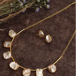 VENI Women Pearl Gold-Plated Jewellery Set-41