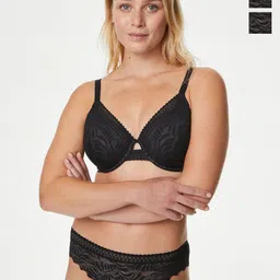 Marks & Spencer Pack Of 3 Lace Basic Briefs T614902BBLACK-picture-31