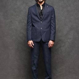 RARE RABBIT Self-Design Single-Breasted Tailored-Fit Formal Two-Piece Suit-55