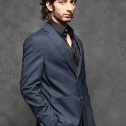 RARE RABBIT Self-Design Single-Breasted Tailored-Fit Formal Two-Piece Suit image 2