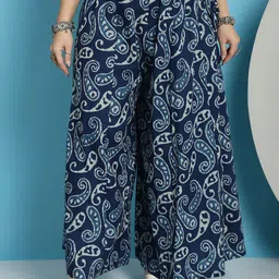 TAG 7 Women Printed Flared Palazzos-52