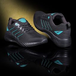 ASIAN Men Black Mesh Running Non-Marking Shoes-picture-9