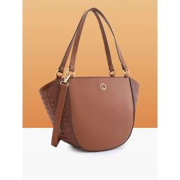 Caprese Women Tan Felix Satchel Bag (L)-picture-16