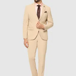Blackberrys Self Design Slim-Fit Two-Piece Formal Suit-image-67