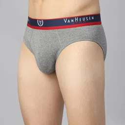 van heusen innerwear Van Heusen Men Solid Jaspe Textured No Marks Briefs IHEBR1VSLJ70009 image 2