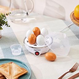 Amazon Basics Electric Egg Boiler | 3 Boiling Modes | Automatic Operation | Overheat Protection|75ml|Plastic|White image 5
