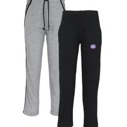 VIMAL JONNEY Pack of 2 Kids Black & Grey Track Pants-image-29