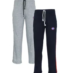 VIMAL JONNEY Unisex Kids Multicolor Cotton Blended Trackpant Pack of 2-image-71