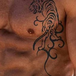 LICK Matte Finish Realistic Semi Temporary Body Tattoo - Tiger LK-140-18