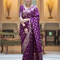 ZIKARAA Floral Zari Pure Silk Saree-picture-50