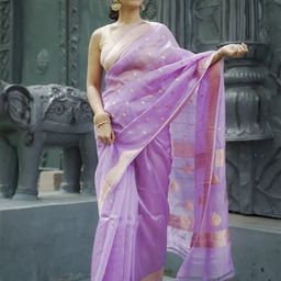 STYLEELITE Woven Design Zari Pure Silk Saree-image-67
