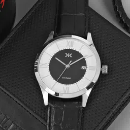 Killer Men Brass Dial & Leather Textured Straps Analogue Watch KLMO75D-image-7