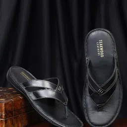 Teakwood Leathers Men Slip On Leather Comfort Sandals-picture-40