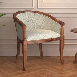 urban ladder Florence Accent Chair in Monochrome Paisley Teak Colour-picture-4