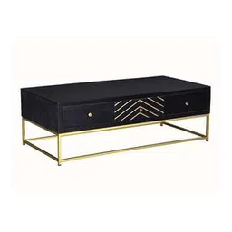 woodenmood May Rectangular Solid Wood Coffee Table in Semi Gloss Finish-picture-41