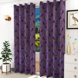 presto Purple Poly Cotton Door Curtain-picture-17