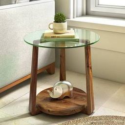 urban ladder Jones Solid Wood Side Table in Teak Finish-picture-34