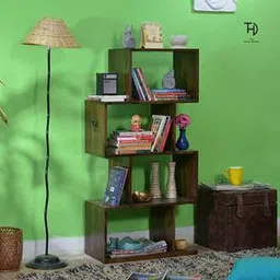 the home dekor Zag Solid Wood Bookshelf in Melamine Finish-picture-15