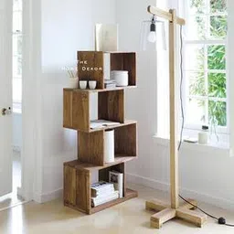 the home dekor Zag Solid Wood Bookshelf in Melamine Finish-picture-14
