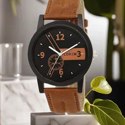 LOREM Men Dial & Wrap Around Straps Analogue Watch LR01-A image 1