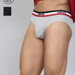 Levis Pack of 2 Smartskin Technology Cotton Briefs with Tag Free Comfort #002A-BRIEF-13