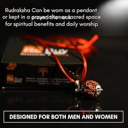 sidhgems 10 Mukhi Rudraksha in Silver Pendent Certified from Nepal, Size: 16mm-22mm, Color-Brown[SIDHGEMS7650] image 5