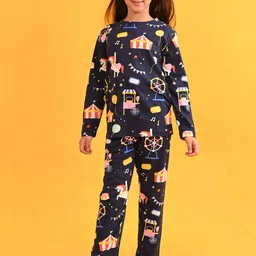 Anthrilo Girls Conversational Printed Night suit-38