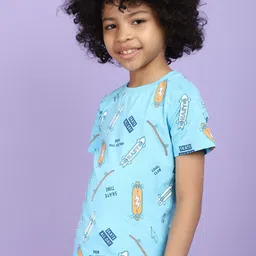 V-Mart Boys Printed T-shirt with Shorts-picture-31