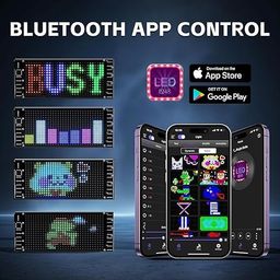rieo hub RIEO Funny DIY RGB Lighting Graffiti Scrolling Text Board LED Matrix Pixel Panel Windshield Advertising Screen APP Control image 3