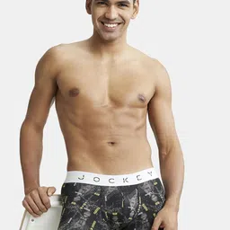 Jockey Men Black & Grey Printed Pure Cotton Trunk NY02-0105-WHBLY-picture-6