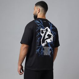 MuscleBlaze Z-Verse T-Shirt,  XL  Black -image-97