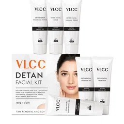 VLCC 6 Step De-Tan Facial Kit - For Skin Lightening & Long Lasting Glow- 180g-16