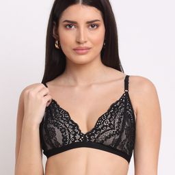 EROTISSCH Women Black Lace Bralette Bra-picture-46