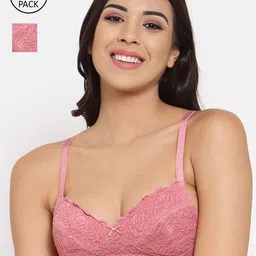 Inner Sense Pack of 2 Mauve Floral Everyday Bra Lightly Padded ISB106-Mauve_Mauve-picture-48