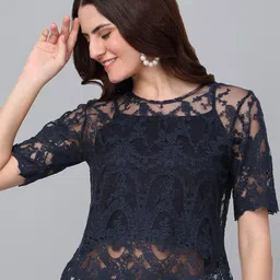 Dressitude Women Embroidered Crop Top-image-90