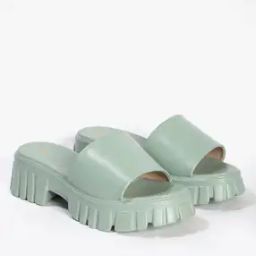 Slip-On Chunky Heeled Sandals-image-8