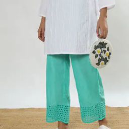 Embroidered Pants with Insert Pockets-picture-34