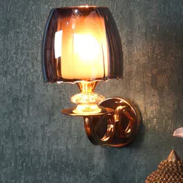 ELIANTE Gold Toned Contemporary Abstract Shaped Iron Wall Lamp-image-10