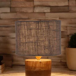 Devansh Grey Cylindrical Table Lamp-33